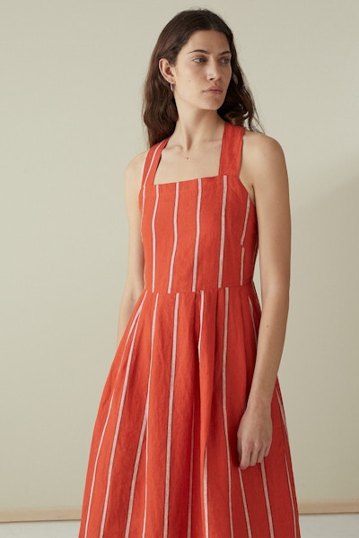 Toast Stripe Linen Pinafore Dress, £170