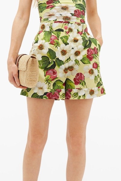 Matches Fashion Dolce & Gabbana Floral Print Cotton Shorts, £425