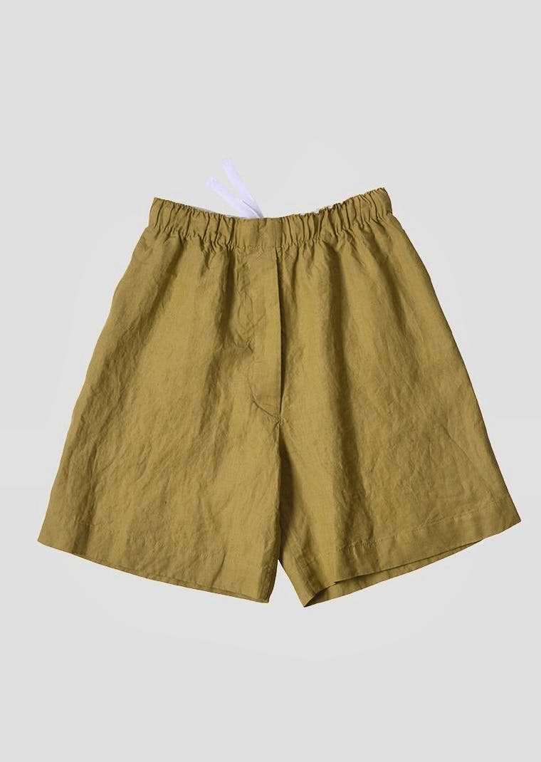 Margaret Howell Boxer Short Shirting Linen Dijon, £295