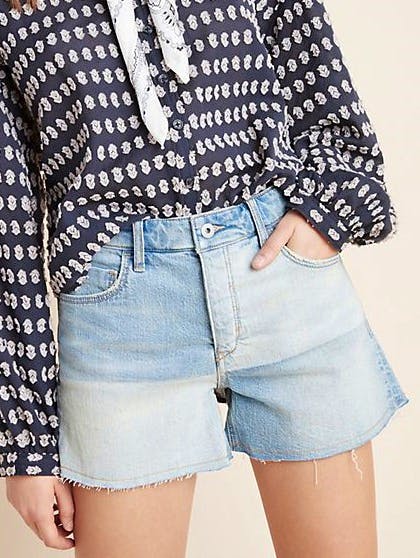 Anthropolgie Pilcro Wash-Blocked High-Rise Denim Shorts, £60