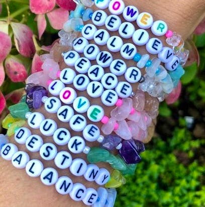 Crystal Bisous Personalised Healing Crystal Bracelets, £30