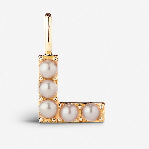 Selfridges Otiumberg, Alphabet Gold-Plated Pearl Charm, £95