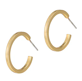 Gapped Hoop Earrings in Gold Plated