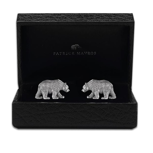 Patrick Mavros Papa Bear Cufflinks, £190
