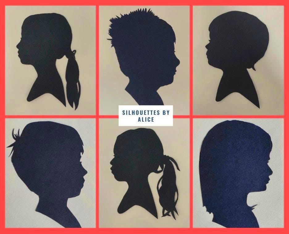 Silhouettes By Alice A5 Silhouette, £40 each