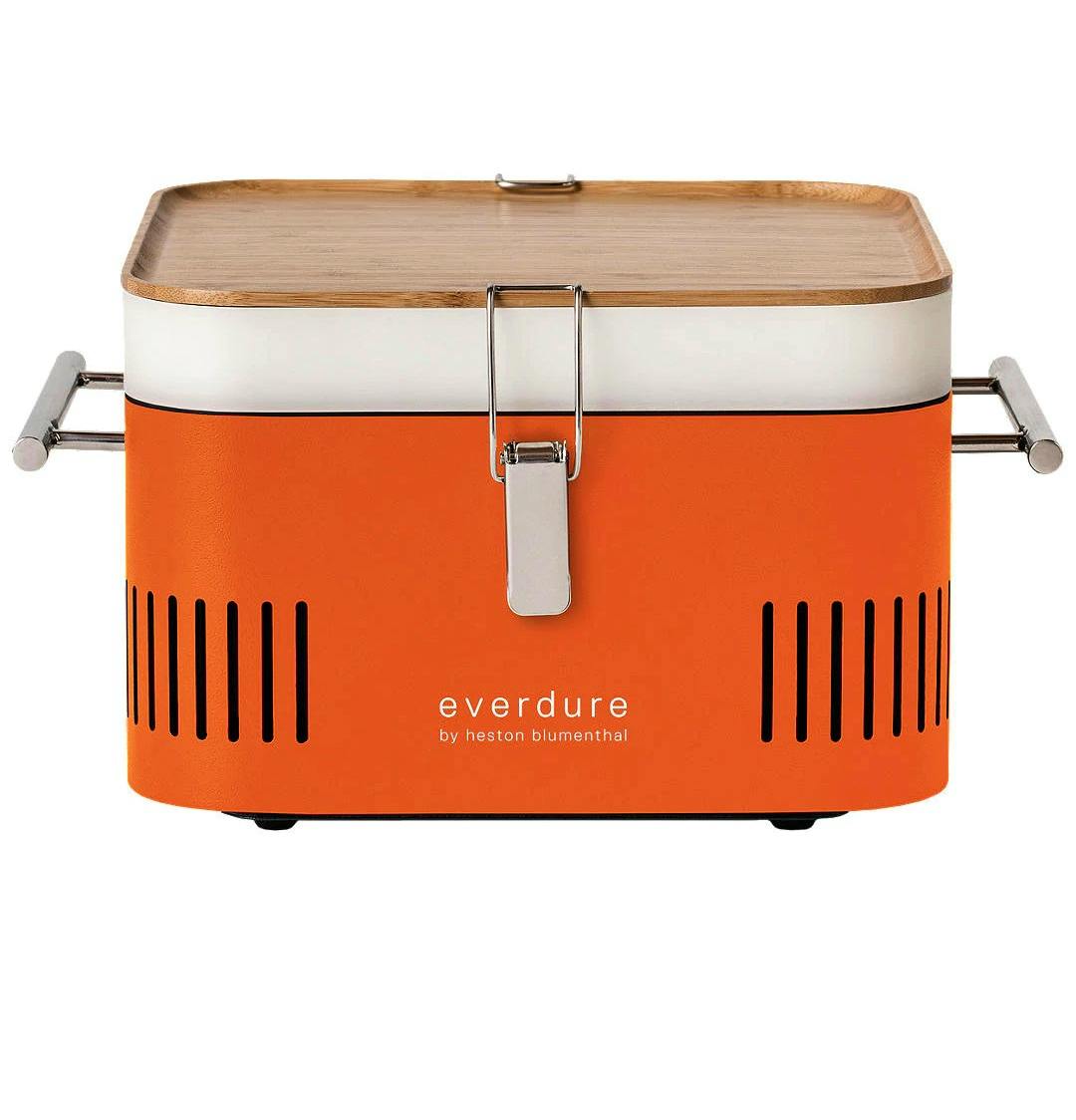 John Lewis Everdure by Heston Blumenthal CUBE Portable Charcoal BBQ, Orange, £149