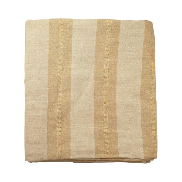 Pentreath and Hall Wide Stripe Tablecloth, Caramel, £175