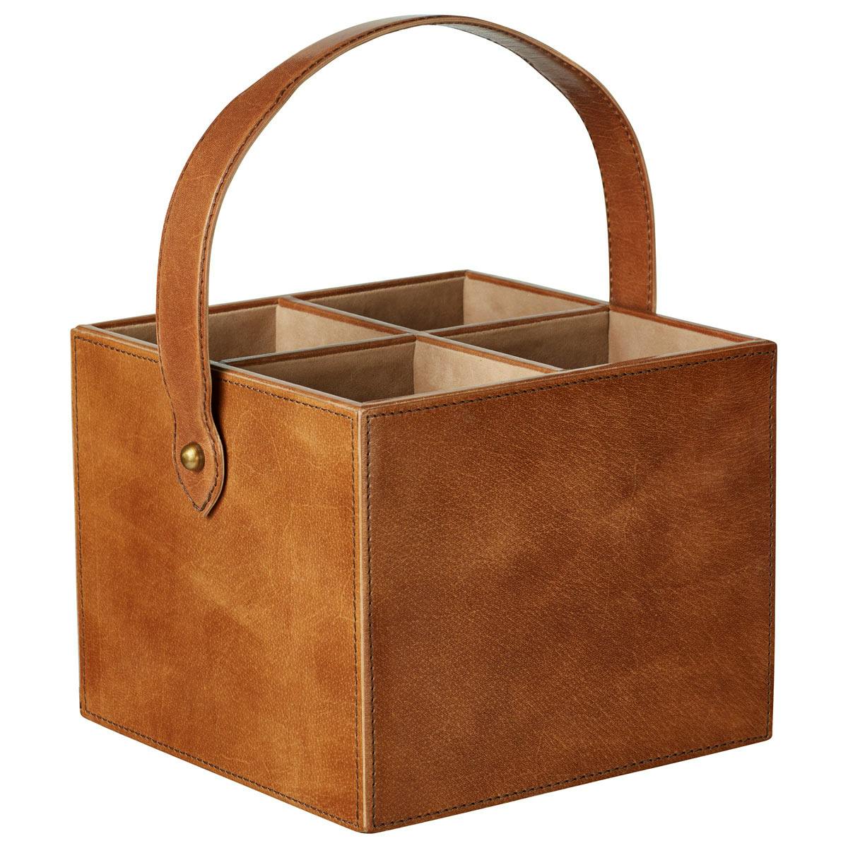 OKA Nugola Leather Wine Carry, £250