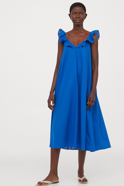 H&M Flounce Trimmed Dress, £17.99