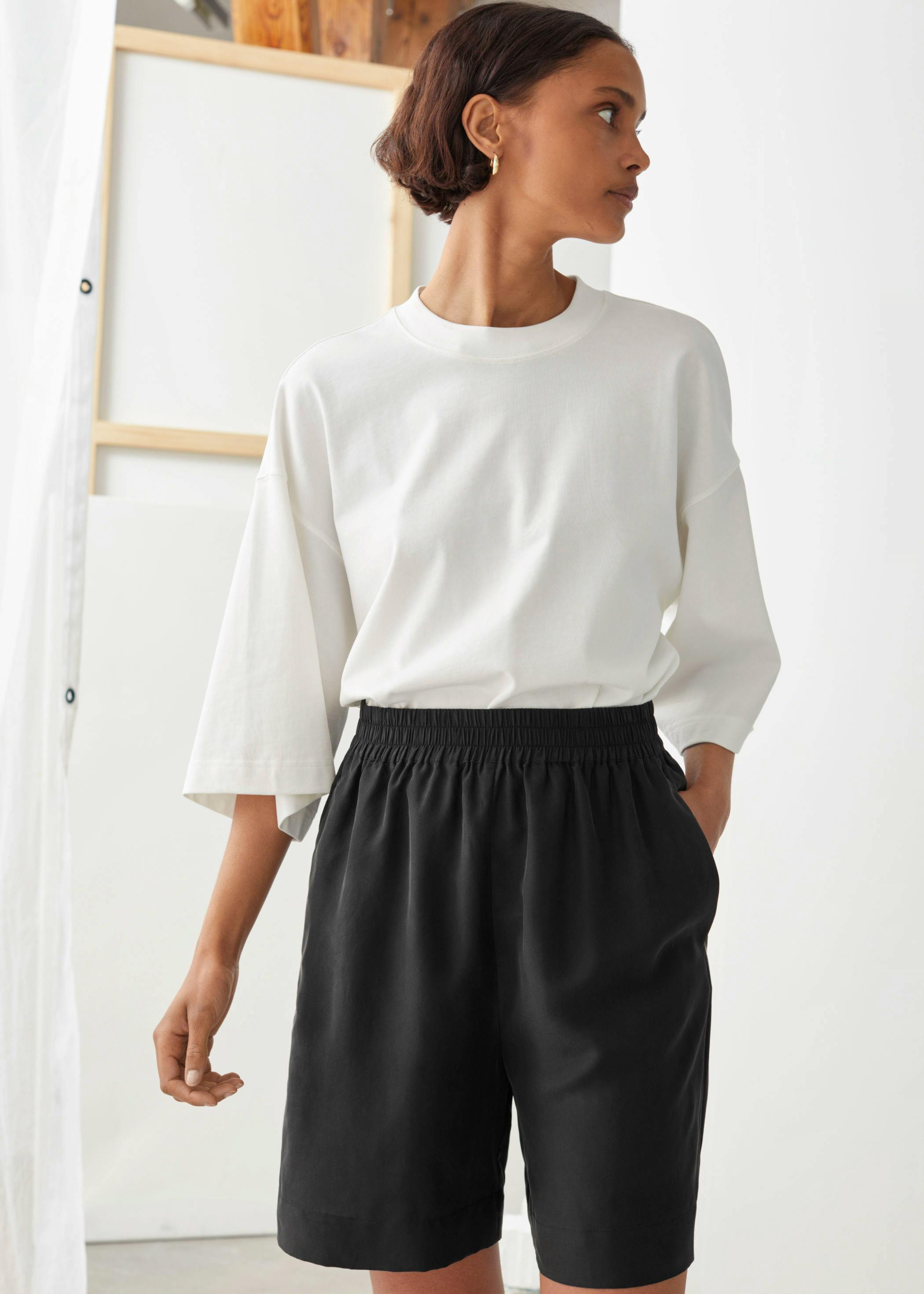 & Other Stories Mulberry Silk Shorts, £69