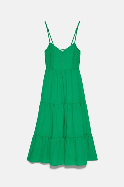 Zara Green Ruffled Dress, £39.95