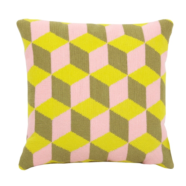 Fine Cell Work X Pentreath & Hall Pink And Yellow Cushion, £95