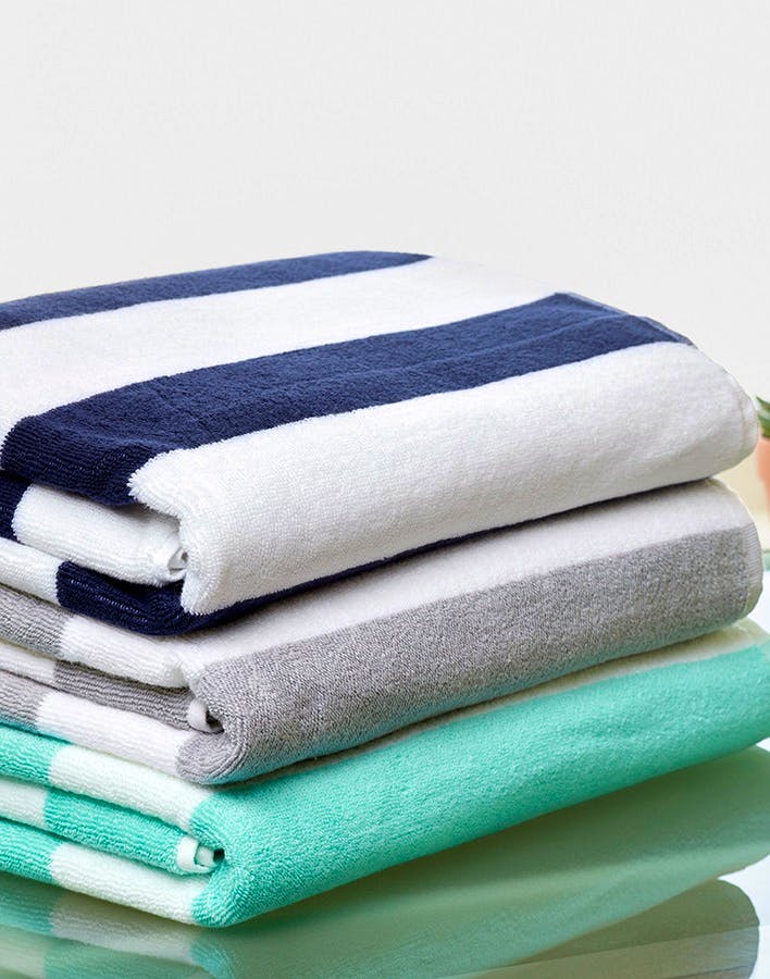 King Of Cotton Large Stripe Pool Towel, £15.50