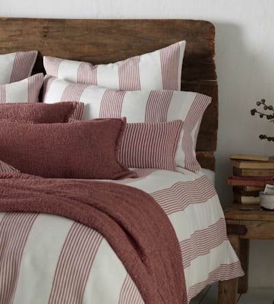 Secret Linen Ticking Stripe Bed Linen, from £12