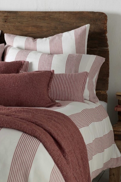 Secret Linen Ticking Stripe Bed Linen, from £12