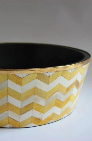 Tooka Home Yellow and White Planter, £120