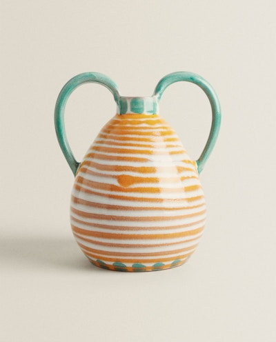 Zara Home Orange Stripe Vase, £29.99