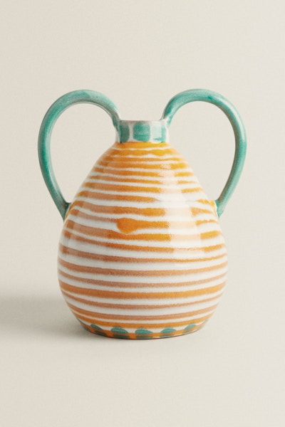 Zara Home Orange Stripe Vase, £29.99