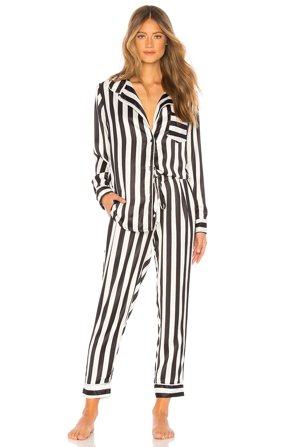 Revolv Silky Striped PJ Set, £140