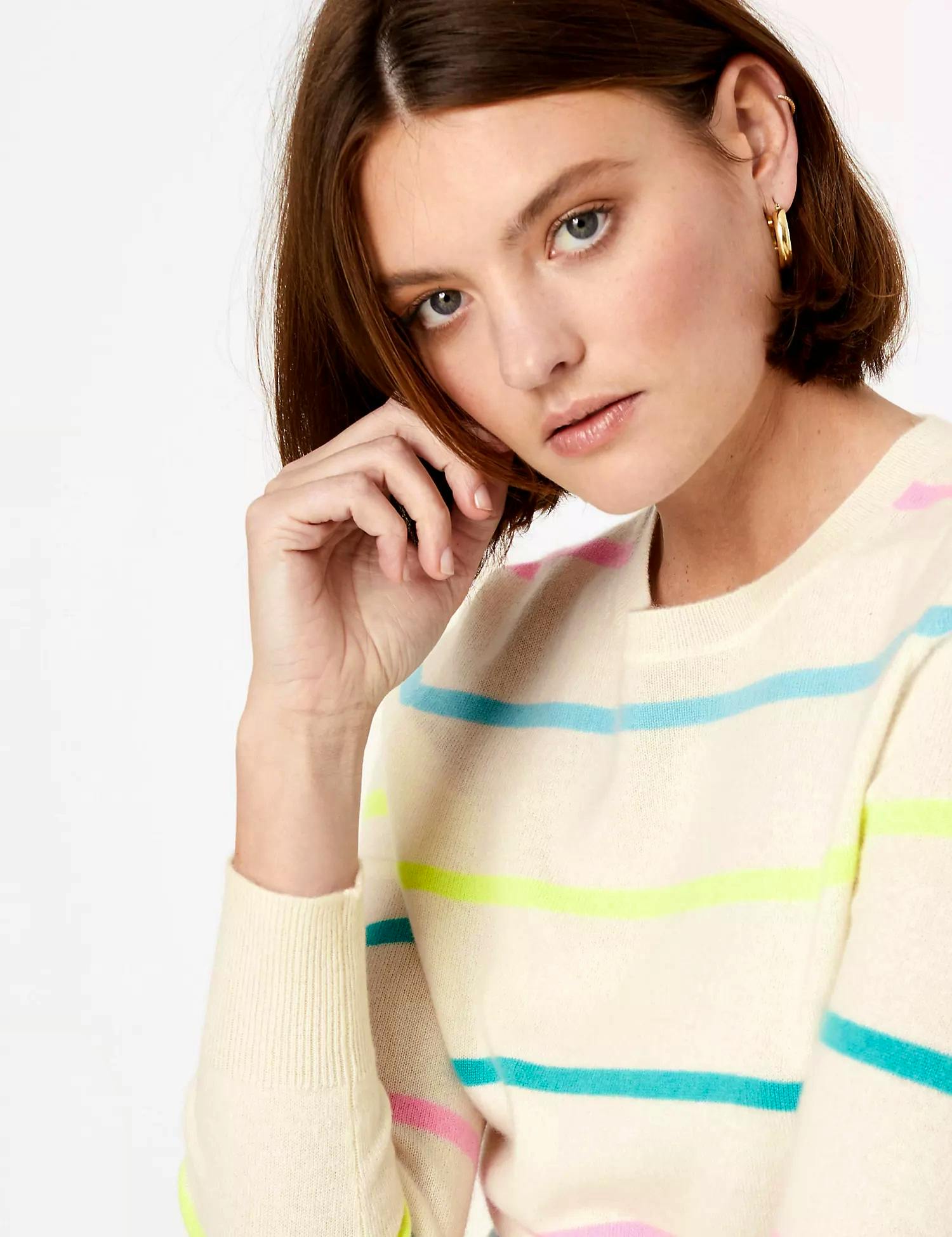 Marks & Spencer Stripe Cashmere Jumper, £99