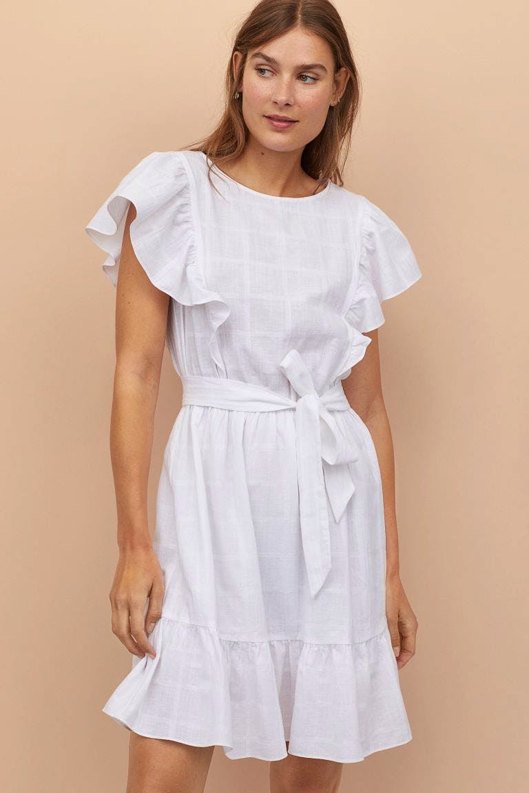 H&M Flounce Trimmed Dress, £29.99