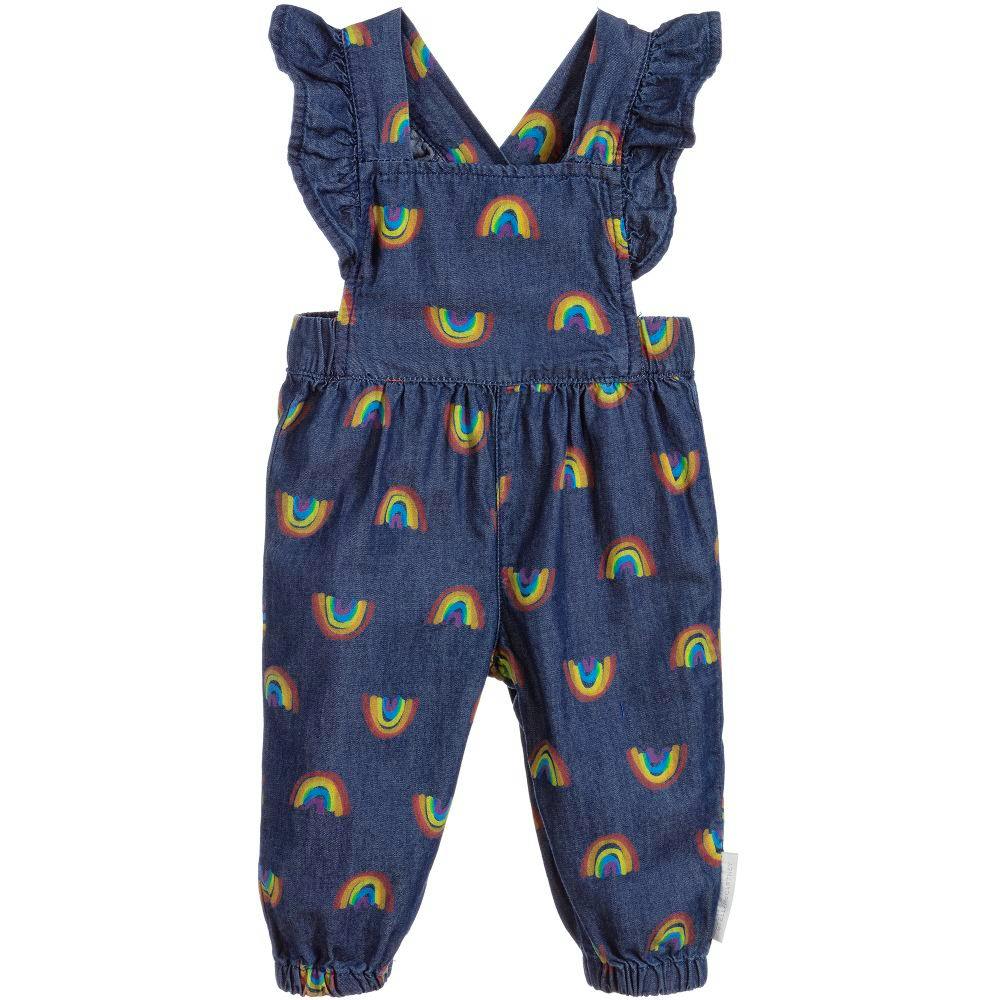 Children Salon Stella McCartney Kids Blue Chambray Rainbow Jumpsuit, £53
