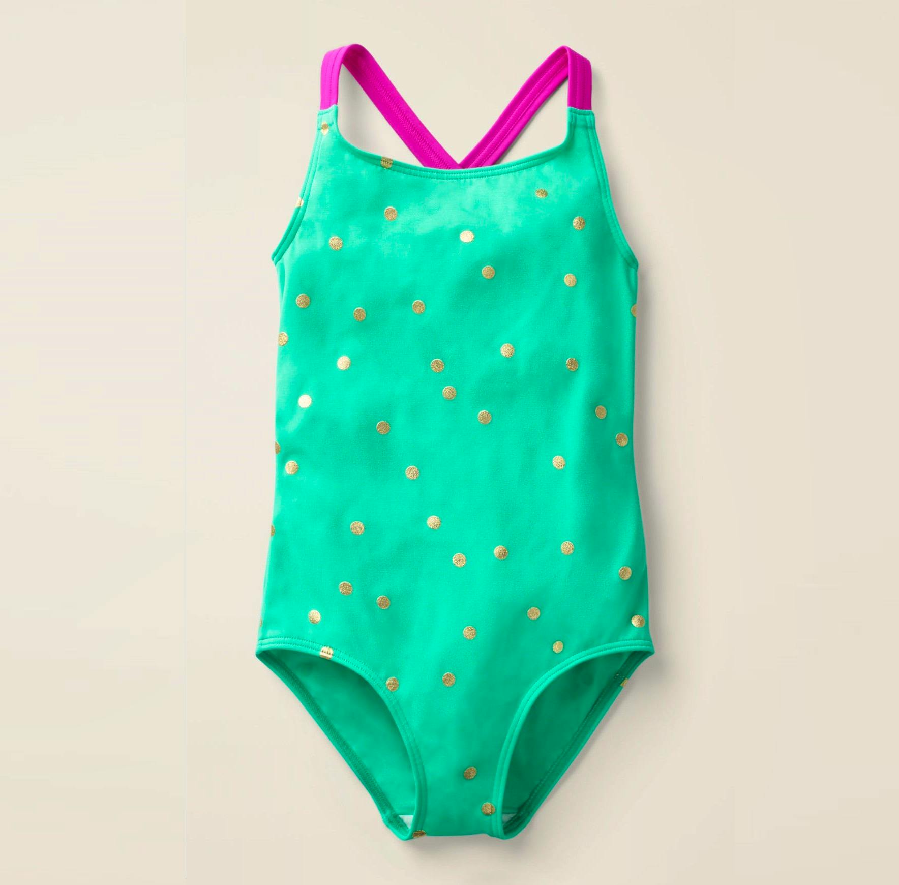 Boden Kids Green Spot Swimsuit, from £14
