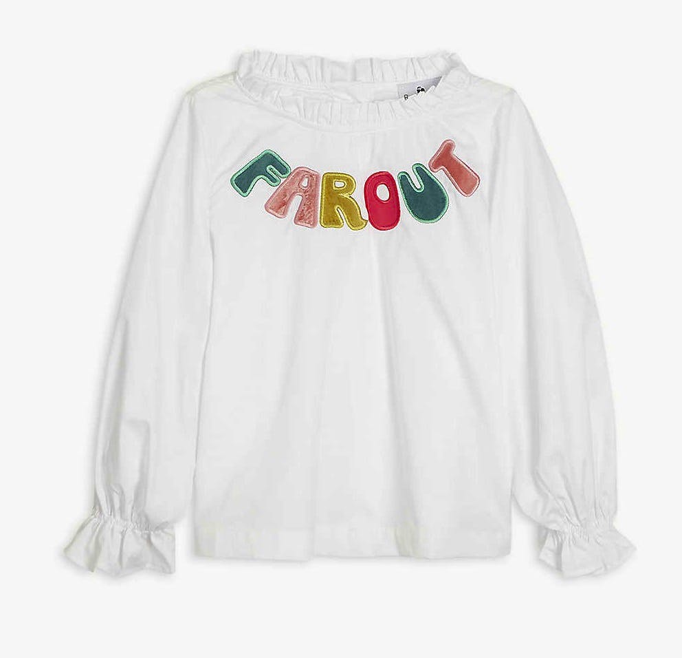 Selfridges Raspberry Plum Frill Neck Blouse, £50