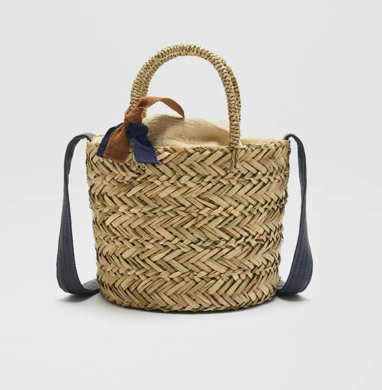 Zara Home Mini Basket Bag With Bows, £15.99