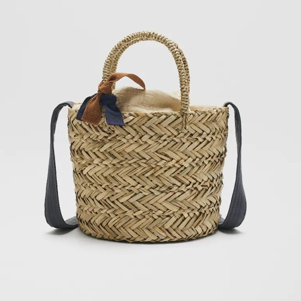 Zara Home Mini Basket Bag With Bows, £15.99