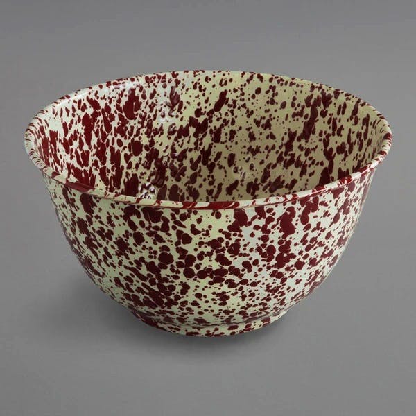 Labour & Wait Marbled Enamel Salad Bowl in Burgundy, £30