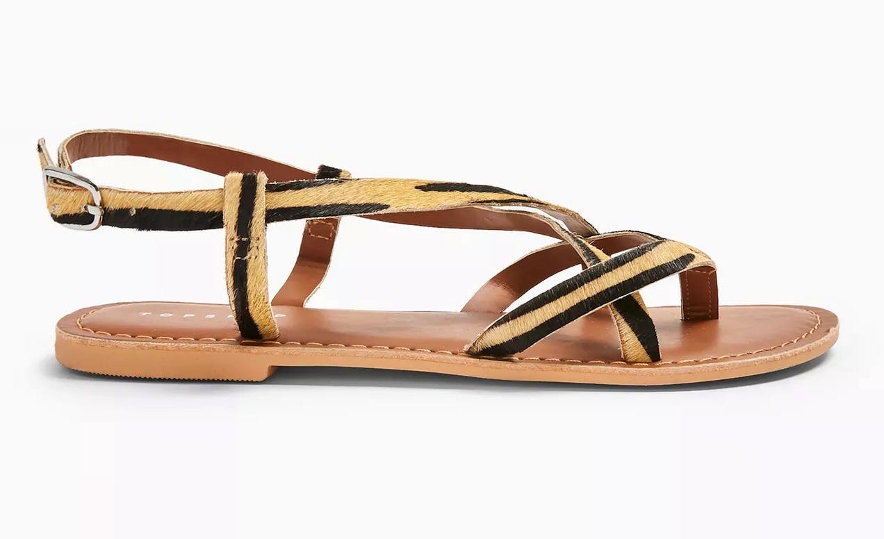 Topshop Hazy Leather Sandals, NOW £8