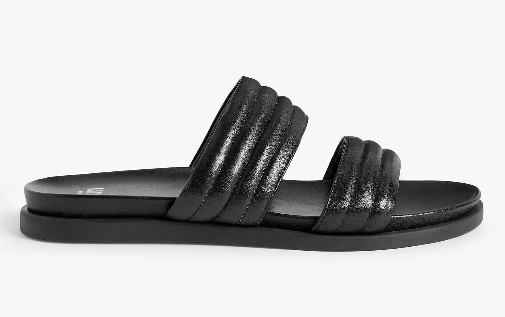 John Lewis Kin Janini Quilted Leather Sandals, NOW £24.50
