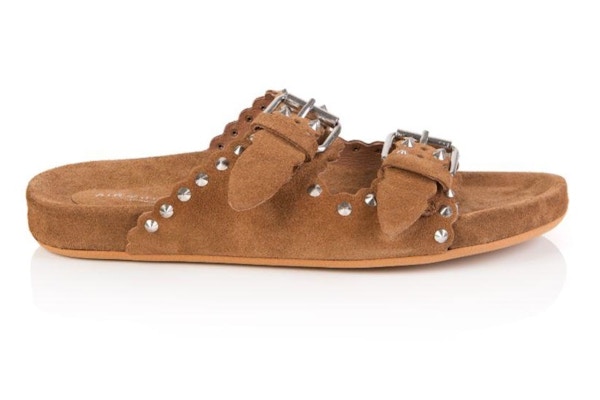 Air & Grace Tan Suede Studded Sandals, £99