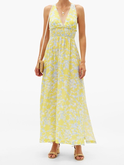 Matches Fashion Heidi Klein Floral-Print Silk Crepe Maxi Dress, £420