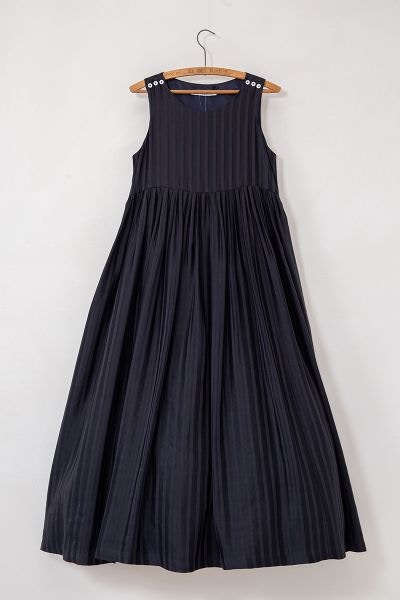 Cabbages & Roses Alex Dress In Dark Navy Stripe, £365