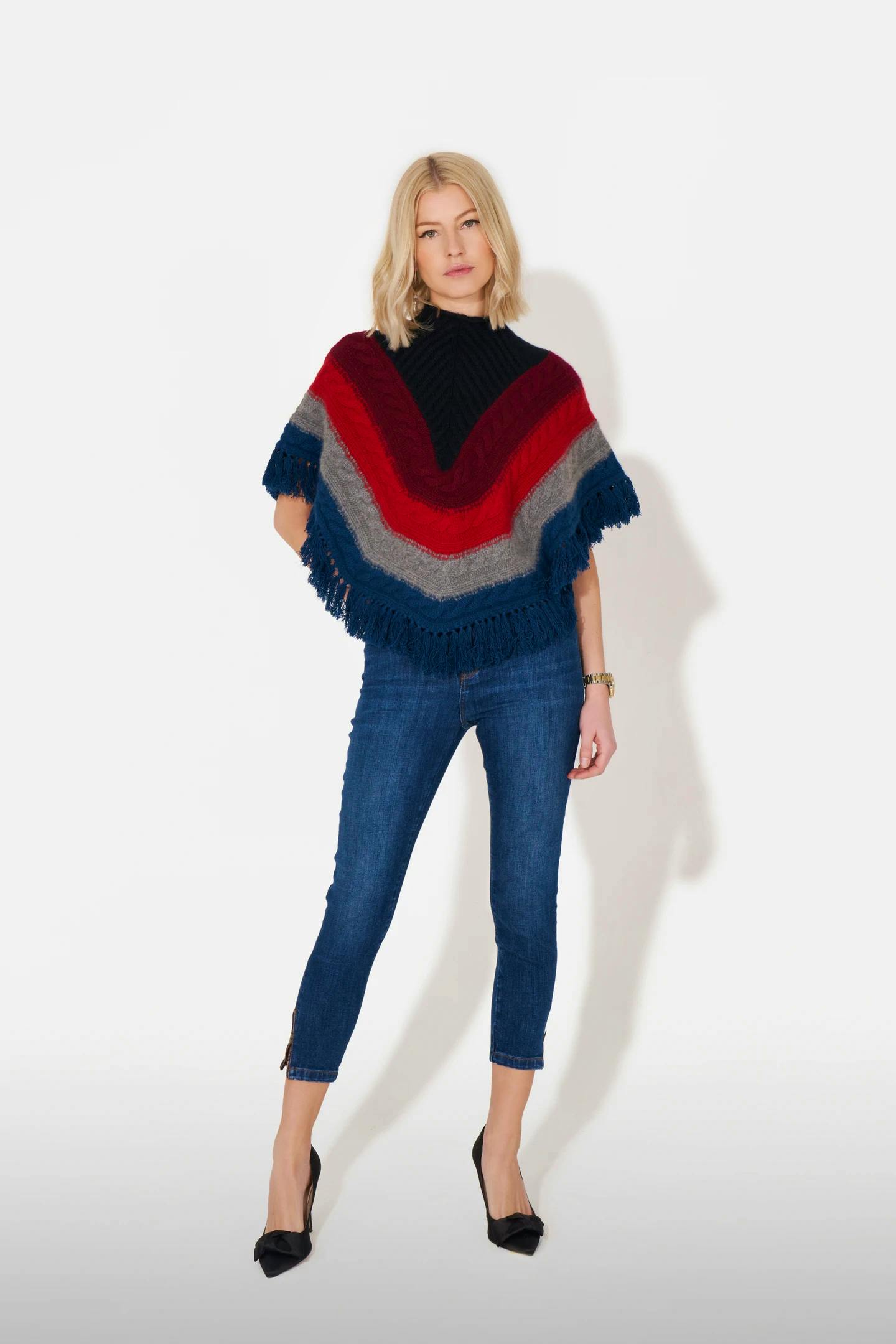 Most Faithful Cropped Poncho - Kaleidoscope, £375 