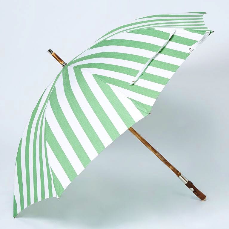 The Conran Shop Chestnut Parasol in Green Stripe, £520