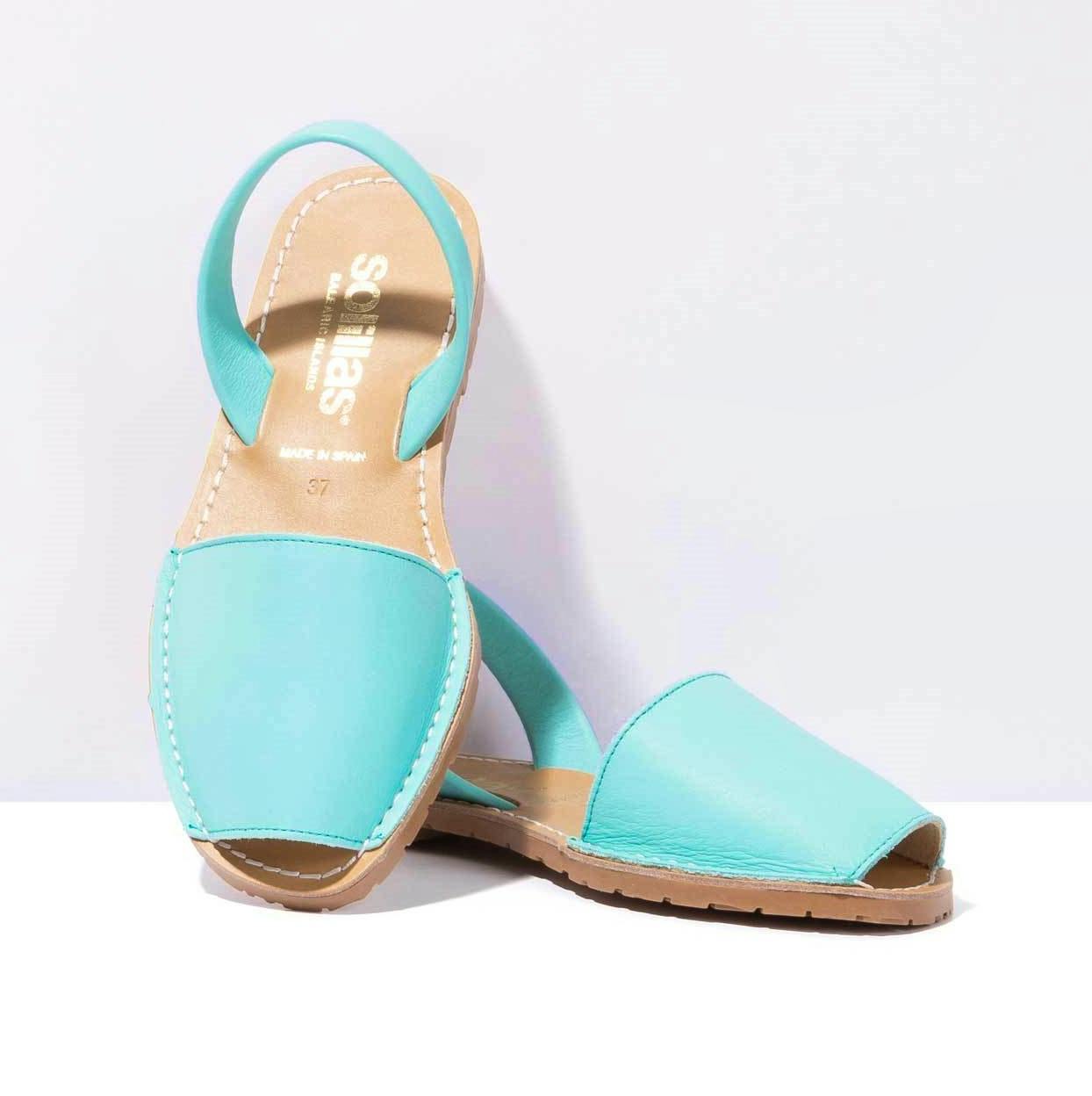 Solillas Lago Original Turquoise Leather Menorcan Sandals, £54