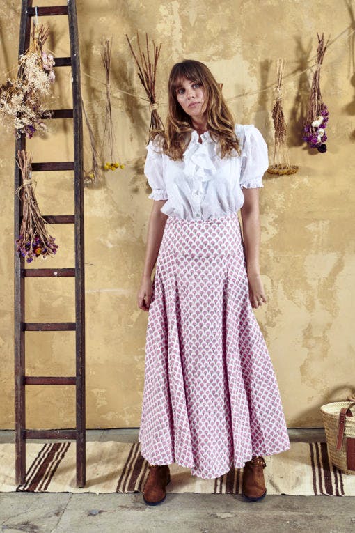 Neve and Noor The Skylar Skirt Roses, £199