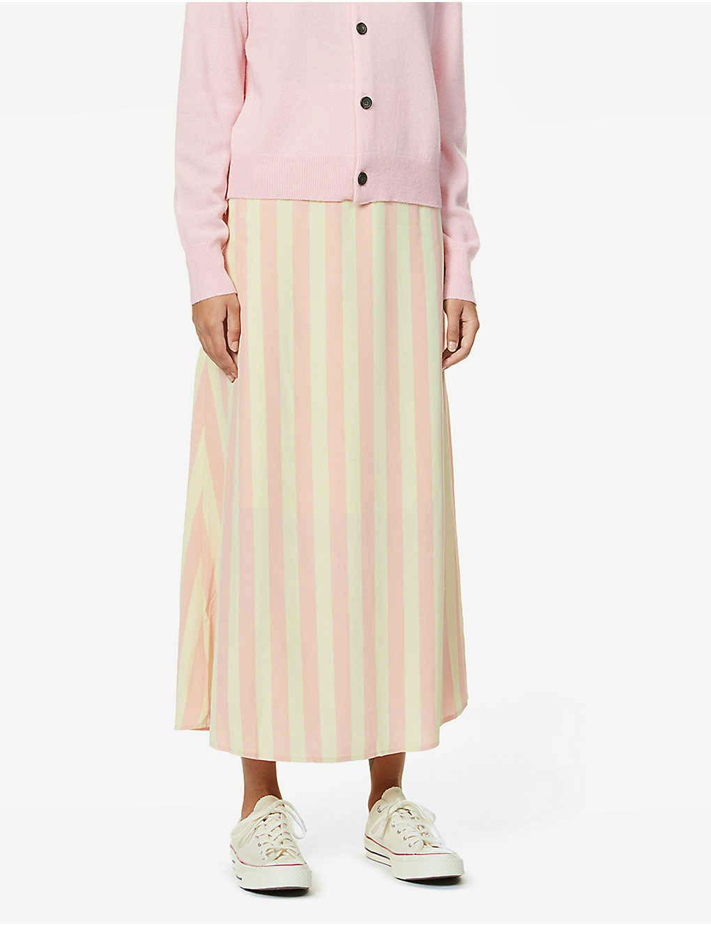 Selfridges Won Hundred Carol Stripe High-Waist Woven Skirt, £150