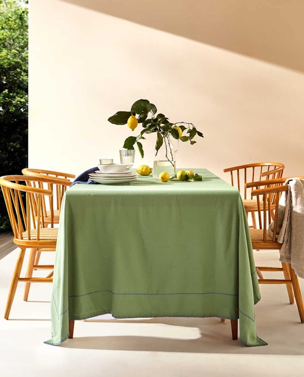COTTON TABLECLOTH WITH TOPSTITCHING - Zara