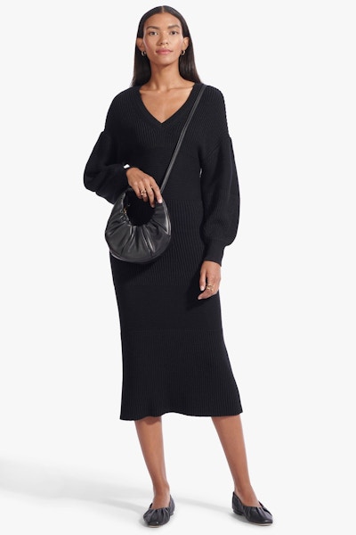 Staud Carnation Dress Black, $275