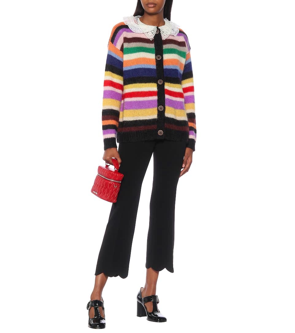 My Theresa Miu Miu Lace-Trimmed Mohair Blend Cardigan, £1,240