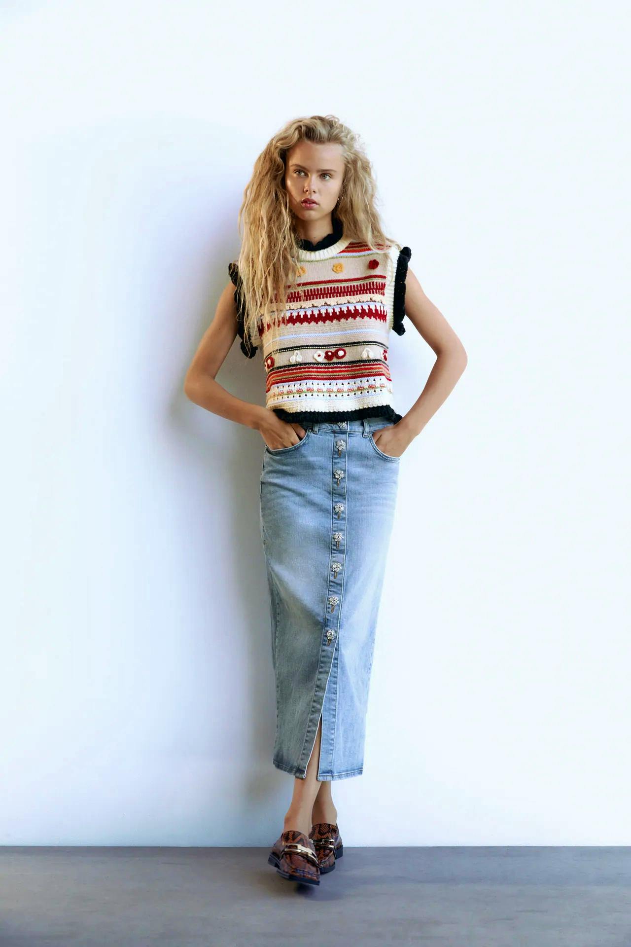 Zara Textured Knit Vest, £29.99