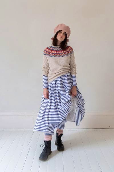 Cabbages & Roses Brunel Red Fair Isle Sweater Lambwool, NoW £127.20