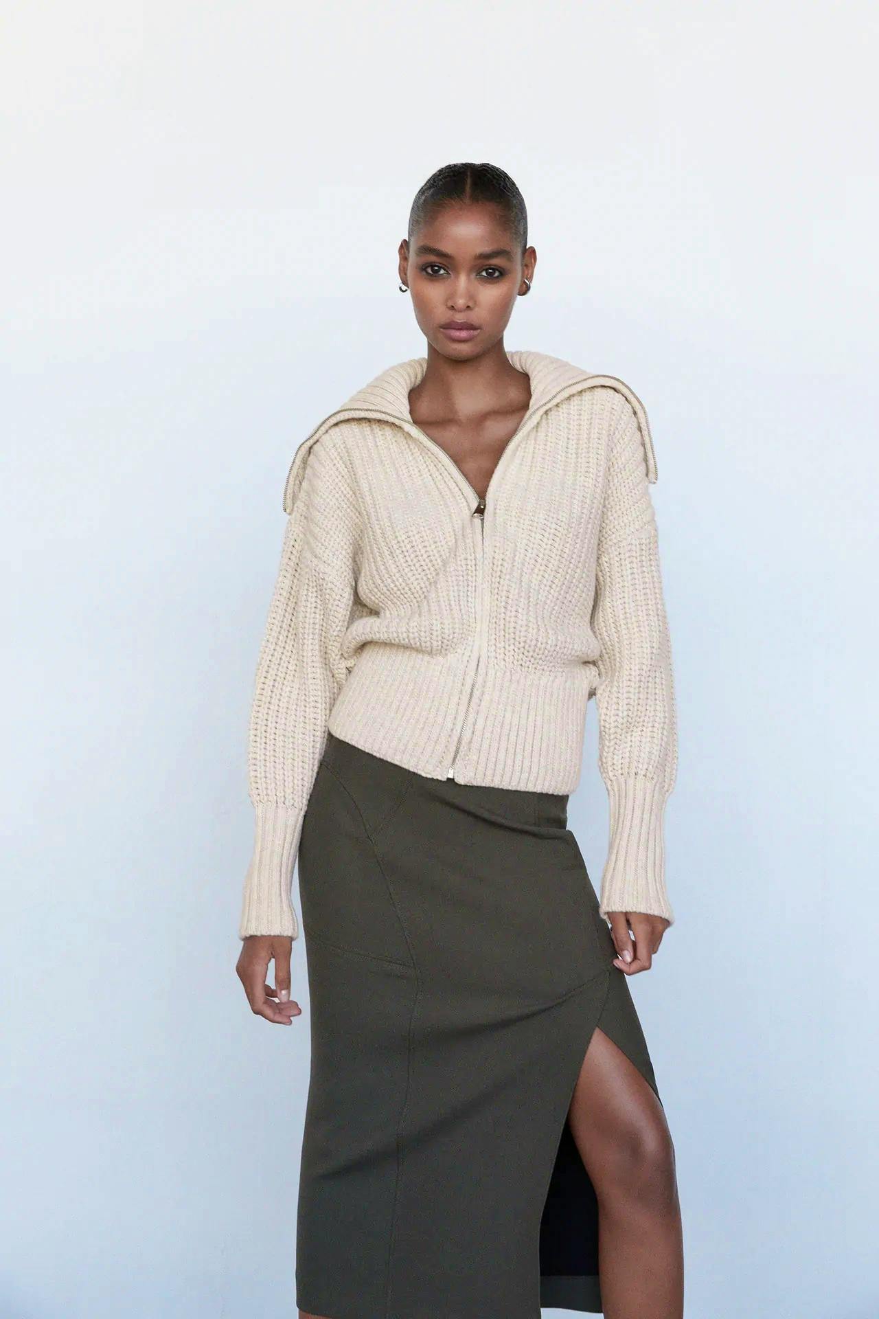 Zara Zip Up Knit Jacket, £29.99