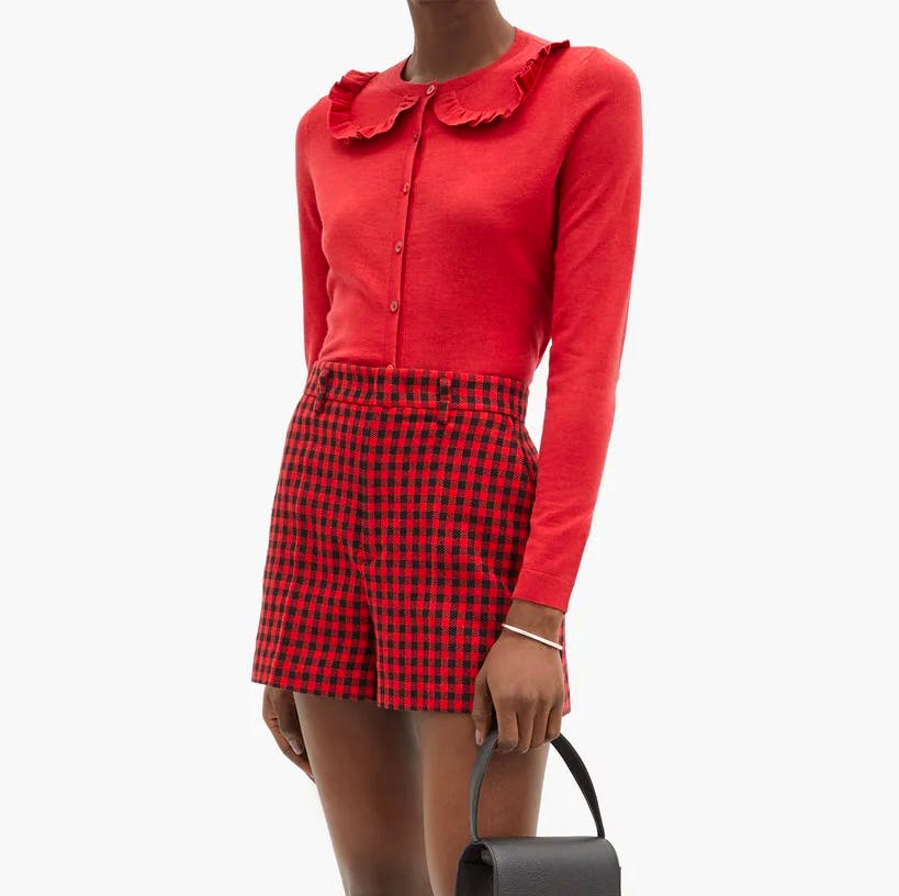 Matches Fashion RedValentino Ruffled Wool Blend Cardigan, £415