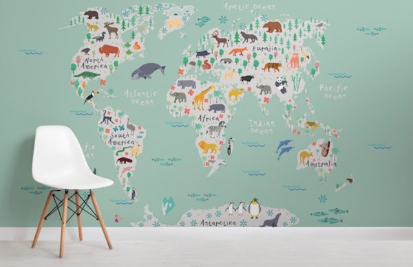 Safari Map Kids Wallpaper