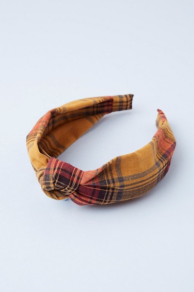 Anthropologie Checked Knot Headband, now £15